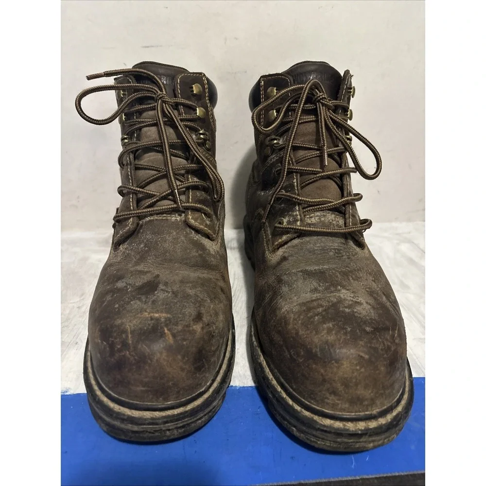 Wolverine Brown Nolan Steel Toe Waterproof Work Boots  Men's 10EW Wear